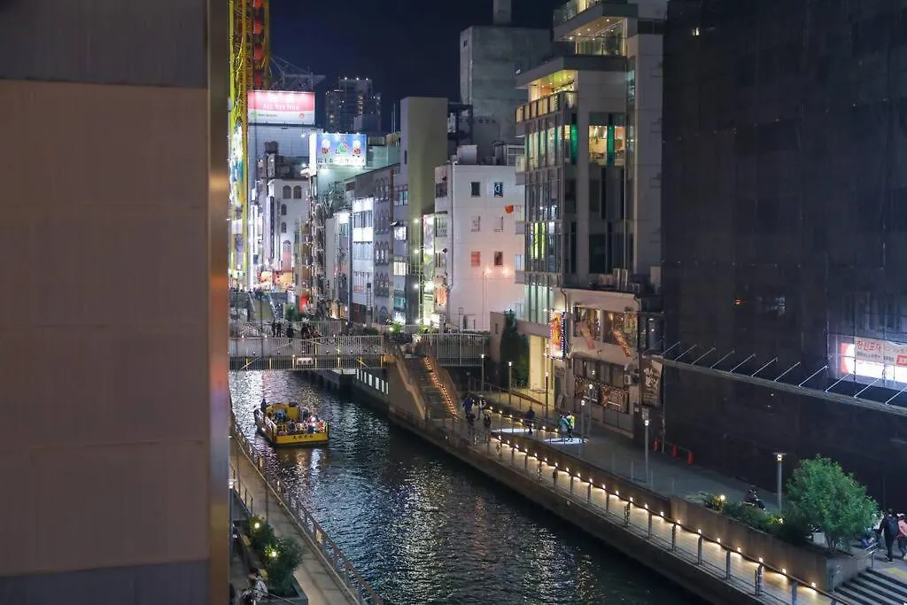 道頓堀民泊51,道頓堀真ん中,Mini浮世絵美術館,心斎橋,家族旅行,Family Trip Osaka Apartman Japán